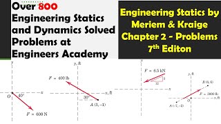 Engineering Statics by Meriam 7th Edition Solution  Engineers Academy [upl. by Cannon]