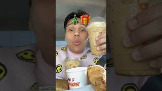 DUNKINS HOLIDAY ITEMS REVIEW 🎄🍩 food dunkin donuts dunkindonuts foodreview [upl. by Redle]