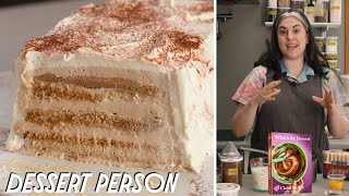 Claire Saffitz Makes Tiramisu Icebox Cake  What’s For Dessert [upl. by Egdirdle754]