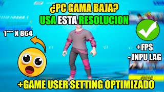 😲SI tienes PC GAMA BAJA DEBES USAR ESTA RESOLUCION ESTIRADA✅ Fortnite Chapter 2 Remix🔨 PC GAMA BAJA [upl. by Leoine]