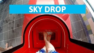 Plopsaqua De Panne  Sky Drop  Extreme Trapdoor Water Slide NEW [upl. by Drescher789]