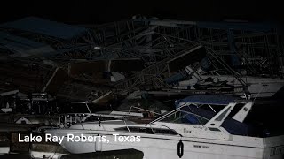 Tornado damage in North Texas Scenes from Valley View Celina Lake Ray Roberts and Pilot Point [upl. by Gardener]