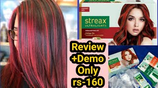 Streax Ultralight Highlighting Kit Red Hair ColourStreax Ultralight Highlights Kit Review and Demo [upl. by Arimas]