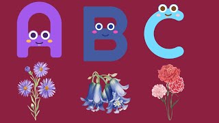 Flowers Phonic Song for Toddlers  Learn ABC with Flowers  A is for Aster so pretty and bright [upl. by Odirfliw]