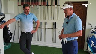 TOUR WORKSHOP DIARIES Luke Donald tests Mizuno Pro 221 223 and 225 irons [upl. by Fachanan636]