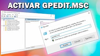 Cómo activar GPEDITMSC en Windows 10  11 2024 [upl. by Ylak749]