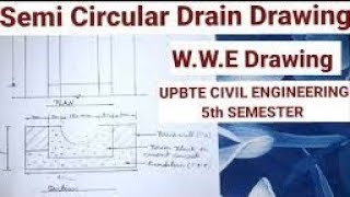 Semi Circular Drain  WWIED  Civil Engineering 5th Sem  Akhand Gk Study  Up polytechnic [upl. by Marlyn]