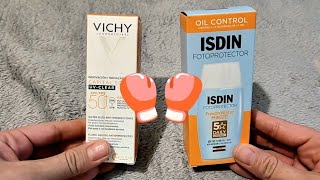 ISDIN fusion water magic vs Vichy UV clear [upl. by Isborne]