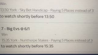 FRIDAYS York Racing Tips 331 Winner Yesterday Thanks for the COFFEEs [upl. by Scoville]