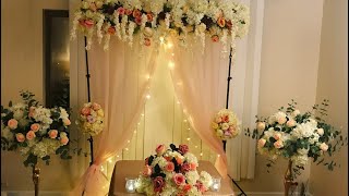 DIY  backdrop decor DIY floral backdrop DIY  wedding backdrop [upl. by Wiener]