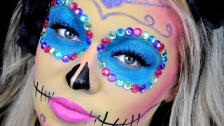 Sugar Skull Makeup colorful [upl. by Nakada]