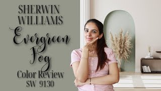 Sherwin Williams Evergreen Fog SW 9130 Color Review [upl. by Jann]