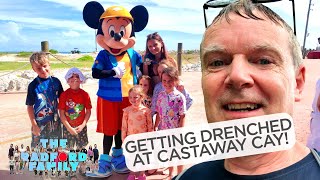 Disney Cruise Day 6  Getting Drenched at Castaway Cay  The Radford Family [upl. by Pawsner]