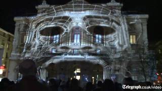 Amazing 3D projection mapped on building [upl. by Khichabia]