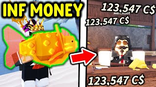 I Used This BROKEN MONEY FARM GLITCH in Roblox Fisch [upl. by Sarad]