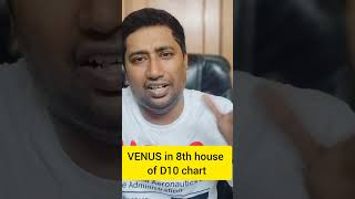 VENUS in the 8th house of D10 chart dasamsa venusin8thhouse job careerreading career [upl. by Drews]