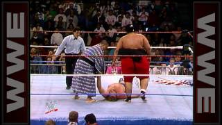 WWE Hall of Fame Yokozuna destroys quotHacksawquot Jim Duggan [upl. by Pulsifer814]