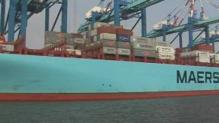 MS quotMAERSK STEPNICAquot 8793 TEU in Bremerhaven [upl. by Doolittle]