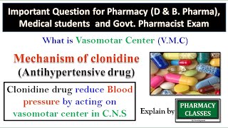 Mechanism action of clonodine drug antihypertensive drug how to reduce blood pressure by clonidine [upl. by Yukio193]