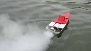 Steam Jet powered experimental boat Model Boat Mayhem [upl. by Gorlin]