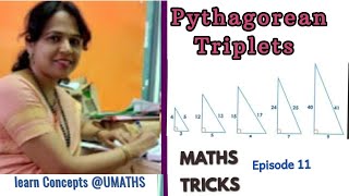 Finding Pythagorean Triplets umaths5809 Trick to find Pythagorean Triplets triples [upl. by Atsedom]