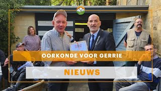 Bijzondere oorkonde voor Gerrie [upl. by Jeramey355]