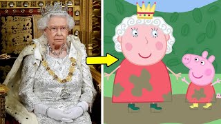 15 APARICIONES de LA REINA ISABEL II en las CARICATURAS Referencias Cameos [upl. by Eanrahc]