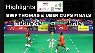 Highlights Thomas Cups 2024  Indonesia 🇮🇩 vs India 🇮🇳 [upl. by Adara669]