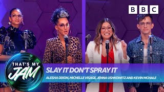 Slay It Don’t Spray It with Alesha Dixon Michelle Visage Kevin McHale and Jenna Ushkowitz 💦 BBC [upl. by Nwotna]