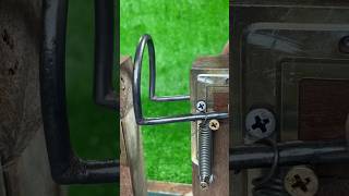 Simple idea with automatic gate latch lock  mechanism lock  DIY  Craft metal  New design [upl. by Ardys]