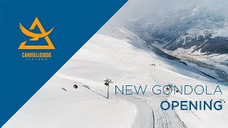 New Gondola Opening  Carosello 3000  Livigno  16 of December 2017 [upl. by Rafi]