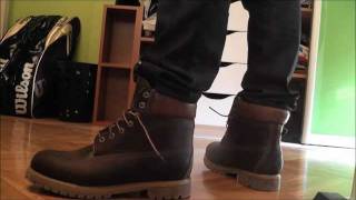 Rocking Timberland Heritage Boots  Classic 6Inch Premium Canadians Dark Brown  Shoe Review [upl. by Barnes716]