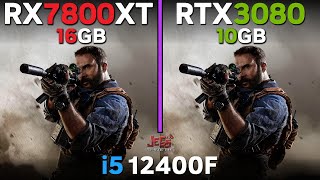 RX 7800 XT vs RTX 3080  i5 12400F  Tested in 17 games [upl. by Pooh390]