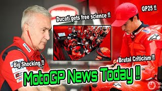 Big ShockLeaked publicly Marqeuz test GP25 Brutal criticism to Ducati Ducatis Boss is stunned [upl. by Nnyledam]