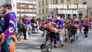 🎺 Carnaval Sion 2019  Guggen  Dimanche  Sunday  Sonntag [upl. by Kingsly]