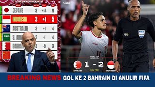 🔴BREAKING NEWS Kabar Gembira Putusan FIFA Menganulir Gol Ke 2 Bahrain Wasit Dihentikan [upl. by Aihsik335]