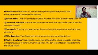 Effectuation theory of entrepreneurship  Principles of Effectuation theory  Leadership [upl. by Fowle]