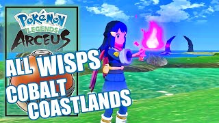 Pokemon Legends Arceus – All amp Every Wisp Location in Cobalt Coastlands [upl. by Stonwin]