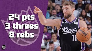 Domantas Sabonis 24 pts 3 threes 8 rebs vs Wolves 2425 season [upl. by Anifad]