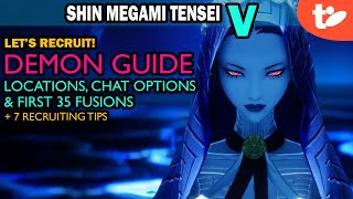 Shin Megami Tensei V Demon Guide Locations Recruiting Conversations Skills amp First 35 Fusions [upl. by Maletta]