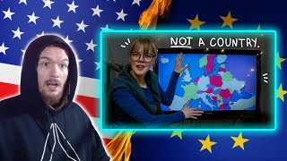 American Reacts to explaining europe to americans [upl. by Notliw]