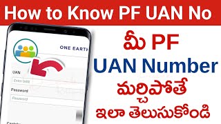 How to Know UAN number Of PF Account in Telugu 2024  PF Balance Check Online Telugu 2024 [upl. by Felipa]