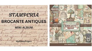 Stamperia Brocante Antiques mini album Walkthrough [upl. by Eekram692]