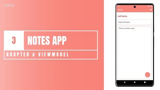 Notes App MVVM  ROOM Database in Android Studio using Kotlin  Part 3 Adapter amp ViewModel [upl. by Lednem141]