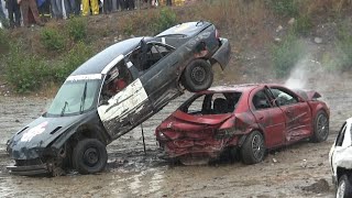 2014 Musgrave Harbour Demolition Derby  Small Car Heat [upl. by Notsirb747]