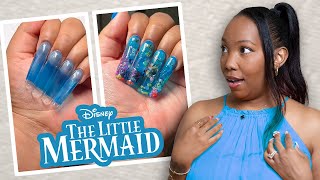 Recreating Little Mermaid AQUARIUM NAILS [upl. by Avlis]