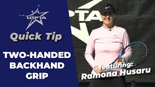 USPTA Quick Tip  TwoHanded Backhand Grip [upl. by Blanka]