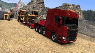 Transportation of oversized cargo 55 tons Scania R730 8x4 ETS 2 [upl. by Yenalem]