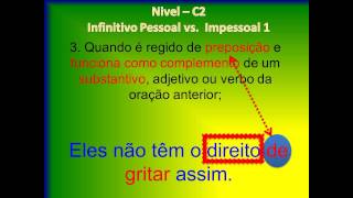 Portugués Nivel C2 1 Infinitivo personal vs impersonal 1 [upl. by Viguerie]