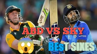 Ab De Villiers vs Surya Kumar Yadav Best Sixes  ABD vs SKY sixes  🔥🔥 [upl. by Odele582]